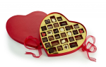 R&oslash;d Hjerte Hatte&aelig;ske 29 stk.Luksus Chokolade - 390 g.