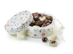 Rund Hatte&aelig;ske Summer Flowers, Luksus chokolade & Luksus&aelig;g 500 g.