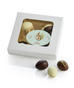 Hvid rude&aelig;ske, 5 stk Luksus&aelig;g 45 g.