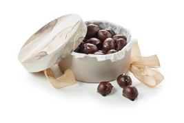 Rund Hatte&aelig;ske Brun Marmor, &Oslash;kologisk Marcipan&aelig;g, 500 g.