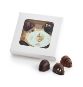 Hvid rude&aelig;ske, 5 stk Marcipan&aelig;g 50 g.