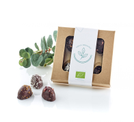 Karton&aelig;ske Natur m/rude, 5 stk. &Oslash;kologiske Marcipan&aelig;g, 50 g.