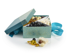 Firkantet m/Guld, Stor - Familieæske 850 g.