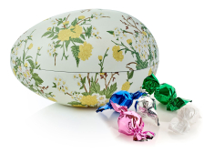 Metal&aelig;g Yellow Flowers, Chokoladekugler, 150 g.