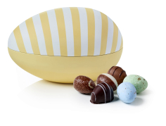 Metal&aelig;g Gule striber, Mixede P&aring;ske&aelig;g, 250 g.