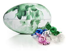 Metal&aelig;g Gr&oslash;n Blomst, Chokoladekugler, 150 g.