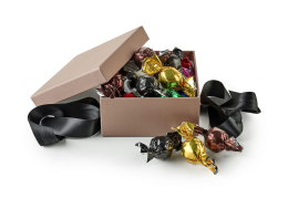 Firkantet Brun - Mixede Chokoladekugler 300 g.