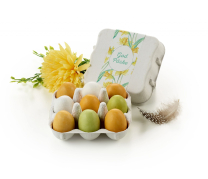 &AElig;ggebakker, 9 stk.  Marcipan&aelig;g m/ sukkerskal, 145 g.