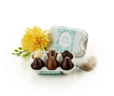 &AElig;ggebakker, 6 stk. Marcipan&aelig;g & Luksus&aelig;g, 55 g.