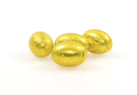 P&aring;ske Bulk, Pralin&eacute;&aelig;g, Guld, 1000g. (5 g. stk.)