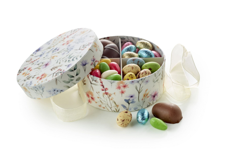 Rund Hatte&aelig;ske Summer Flowers, Familie&aelig;ske, 400 g.