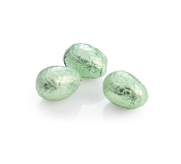 P&aring;ske bulk, Luksus&aelig;g, Hvid m. pistachie indpakkede, 1000g. (8,5 g. pr stk)