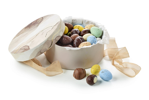 Rund Hatte&aelig;ske Brun Marmor, P&aring;ske&aelig;g, 500 g.