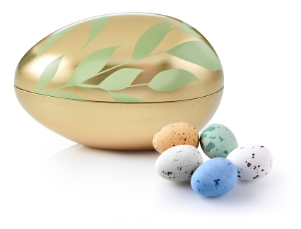 Metal&aelig;g Guld m. Gr&oslash;nne blade, Belgiske fugle&aelig;g, 200 g.