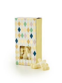 Harlekin lukket &aelig;ske, Skumharer, 50 g.