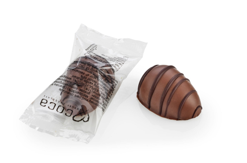 Flowpack Marcipan&aelig;g, Knus Nougat m/lys chokolade, 20 g.