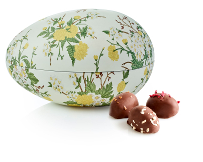 Metal&aelig;g Yellow Flowers, &Oslash;kologiske Marcipan&aelig;g, 170 g.