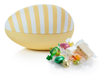 Metal&aelig;g Gule striber, P&aring;skeblanding, 200 g.