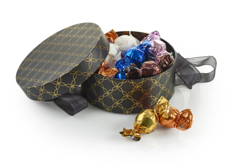 Sort/Guld - Mixede Chokoladekugler