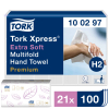 Tork 100297 Xpress Extra Soft håndklædeark H2 hvid 21x100ark