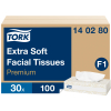 Tork 140280 Extra Soft ansigtsservietter F1 hvid 100stk 