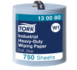 Tork 130080 Industri W1 3lags aftørringspapir blå 