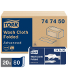 Tork 747450 Advanced vaskeklude 19x25cm hvid 