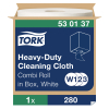 Tork 530137 Heavy-Duty W1/W2 1lags aftørringsklud hvid 