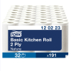 Tork 120223 Basic køkkenrulle 2lag 32rl 