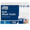 Papirhåndklæder ark, Tork Premium Extra Soft, Soft Wash Cloth 1 lag, hvid 192mmx300mm, 70g/m2, æske a 1080 ark FSC Mix Credit
