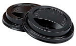 Låg t/kaffe, PS, sort, Lid high 12-16 oz æske a 1000 stk, palle 36 kartoner Fødevaregodkendt
