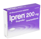 Smertestillende tabletter, Ipren, 200 mg, max 1 pakke pr. kunde pr. dag *Denne vare tages ikke retur*