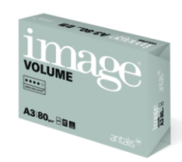 Image, Volume, hvid, Kopipapir tr&aelig;fri ECF, 80g/m2, 420mm x 297mm, A3 Bred bane, pakke a 500 ark 70% PEFC Certified EU-milj&oslash;m&aelig;rke