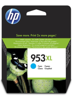 HP 953XL F6U16AE Cyan Bl&aelig;kpatron, 1.600 sider 