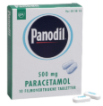 Smertestillende tabletter, Panodil, 500 mg, max 1 pakke pr. kunde pr. dag.